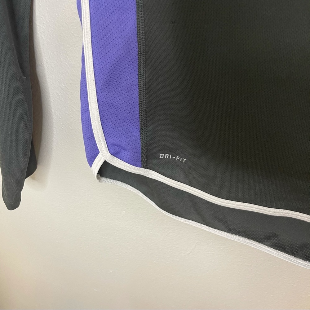 Nike Dri Fit Black and Purple Long Sleeve Top - Picture 5 of 7